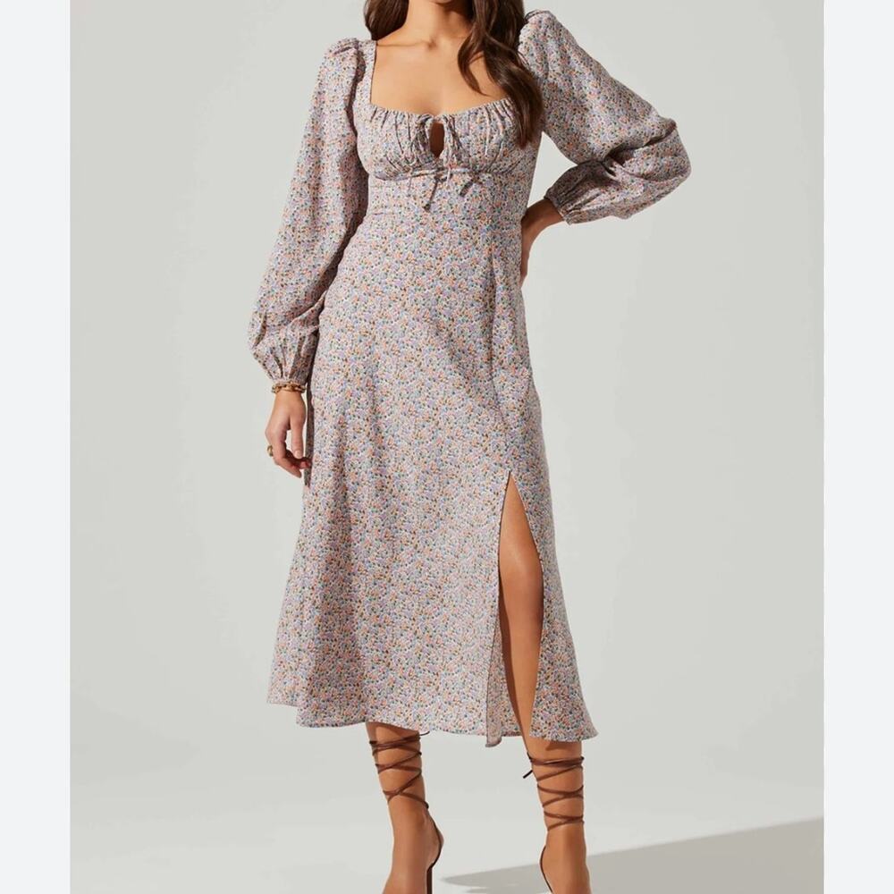 Astr Floral Midi Dress